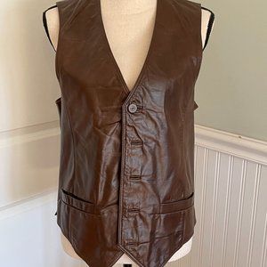 Men's Wilson Brown Leather Vest Size 38 never worn